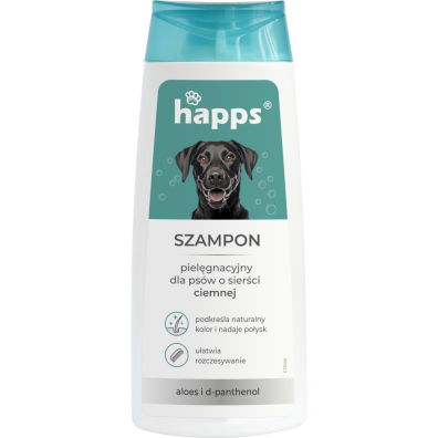 HAPPS Szampon Pielęgnacyjny Psy Sierść Ciemna 200ml