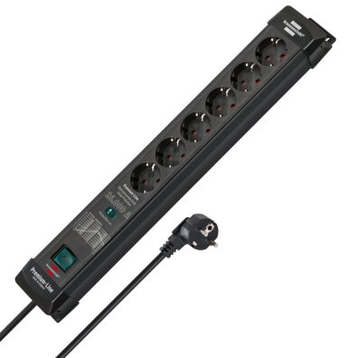Brennenstuhl Listwa przeciwprzepięciowa Premium line 6 gniazd 3m 60A